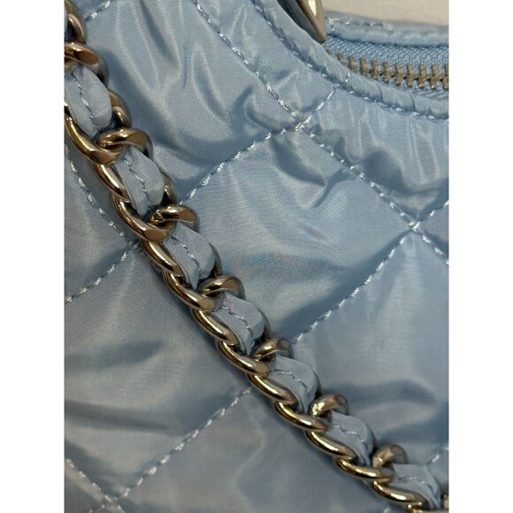 INC International Concepts Blue Quilted Crossbody Shoulder Bag Purse Handbag - Picture 13 of 14